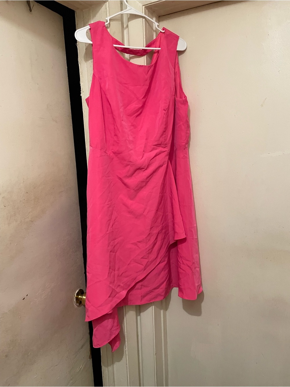 Donna Ricco New York Women’s Hot Pink Asymmetrical Sheath Dress Size 16W
